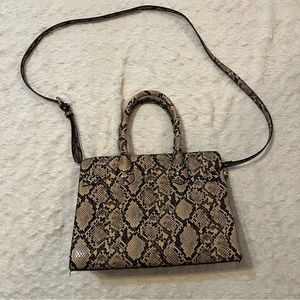 A New Day Snakeskin Print Purse with Detachable Crossbody Strap